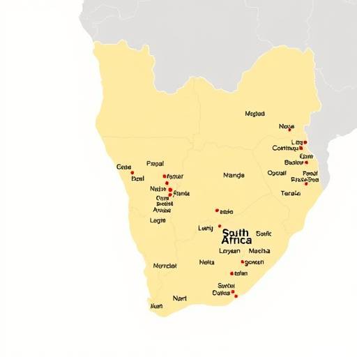 Map of South Africa highlighting major cities where Cape Homes Finders operates