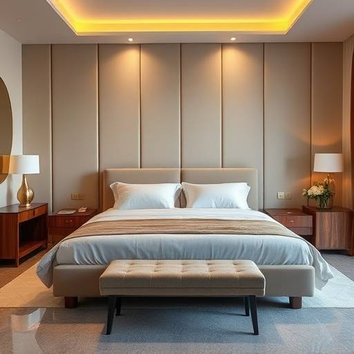 Master bedroom with a king-size bed