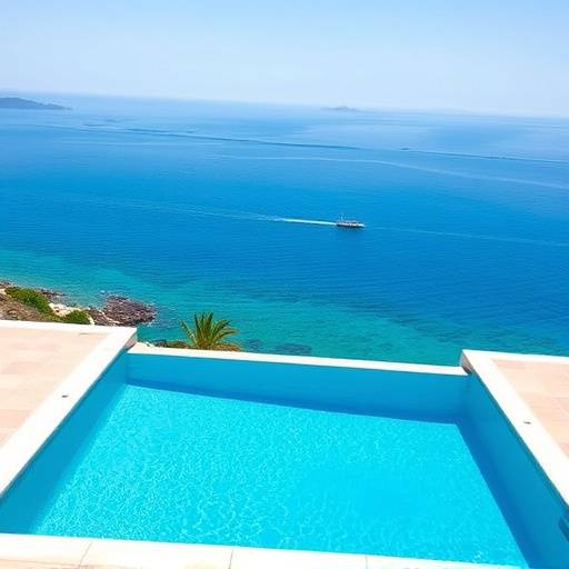 Swimming pool overlooking the ocean